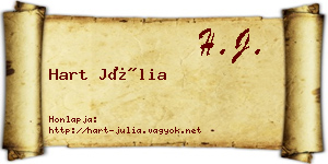 Hart Júlia névjegykártya